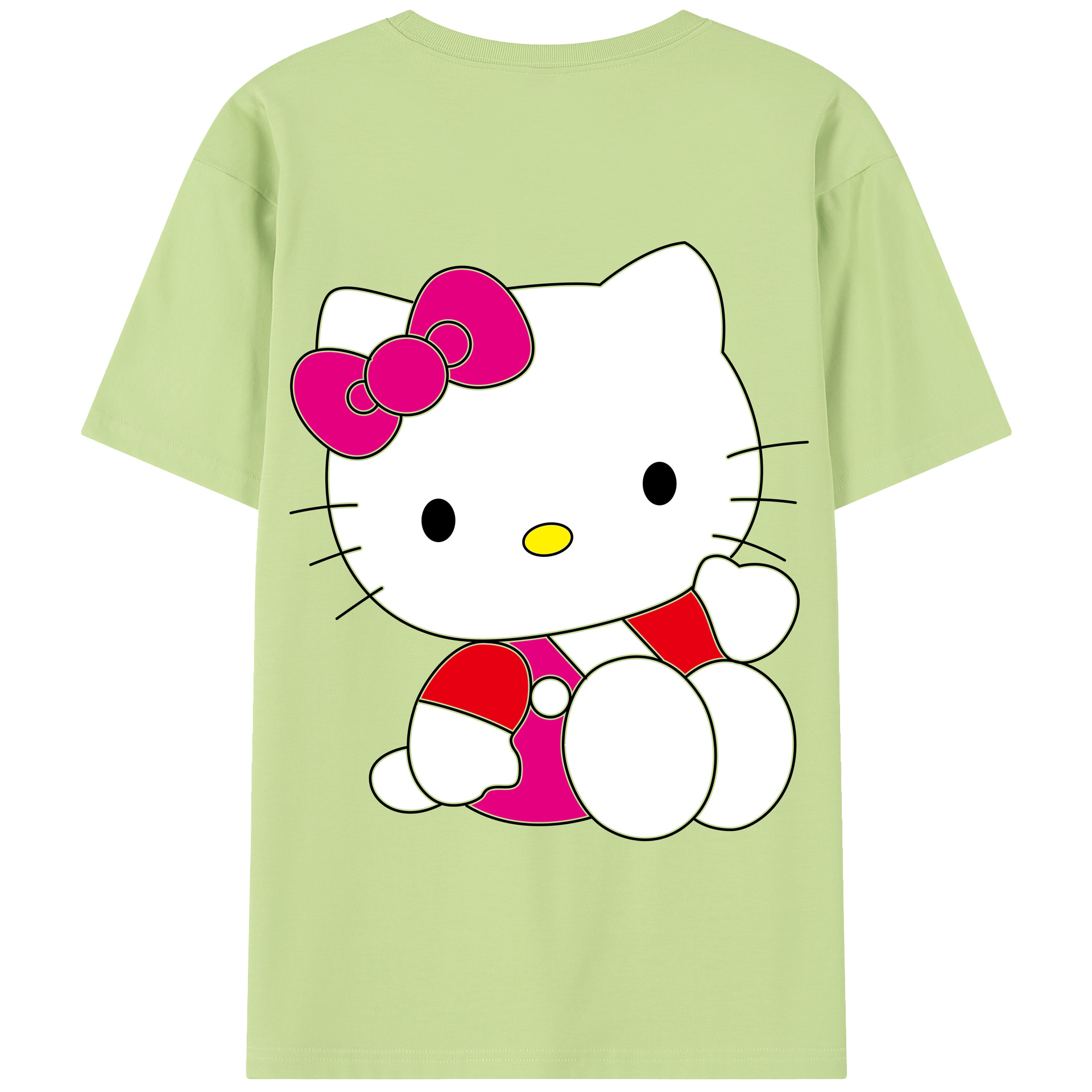 （画像用） Hello Kitty ハローキティ 綿100％半袖Tシャツ（背面プリント）